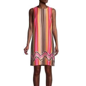 Trina Turk Taylor striped sleeveless shift dress